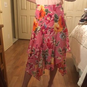 Vintage Ralph Lauren - Floral Asymmetric Skirt